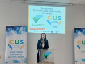 Prowadząca Inaugurację Anna Pietraszewska-Biegun - Zastępca Dyrektora CUS w Jaworzu