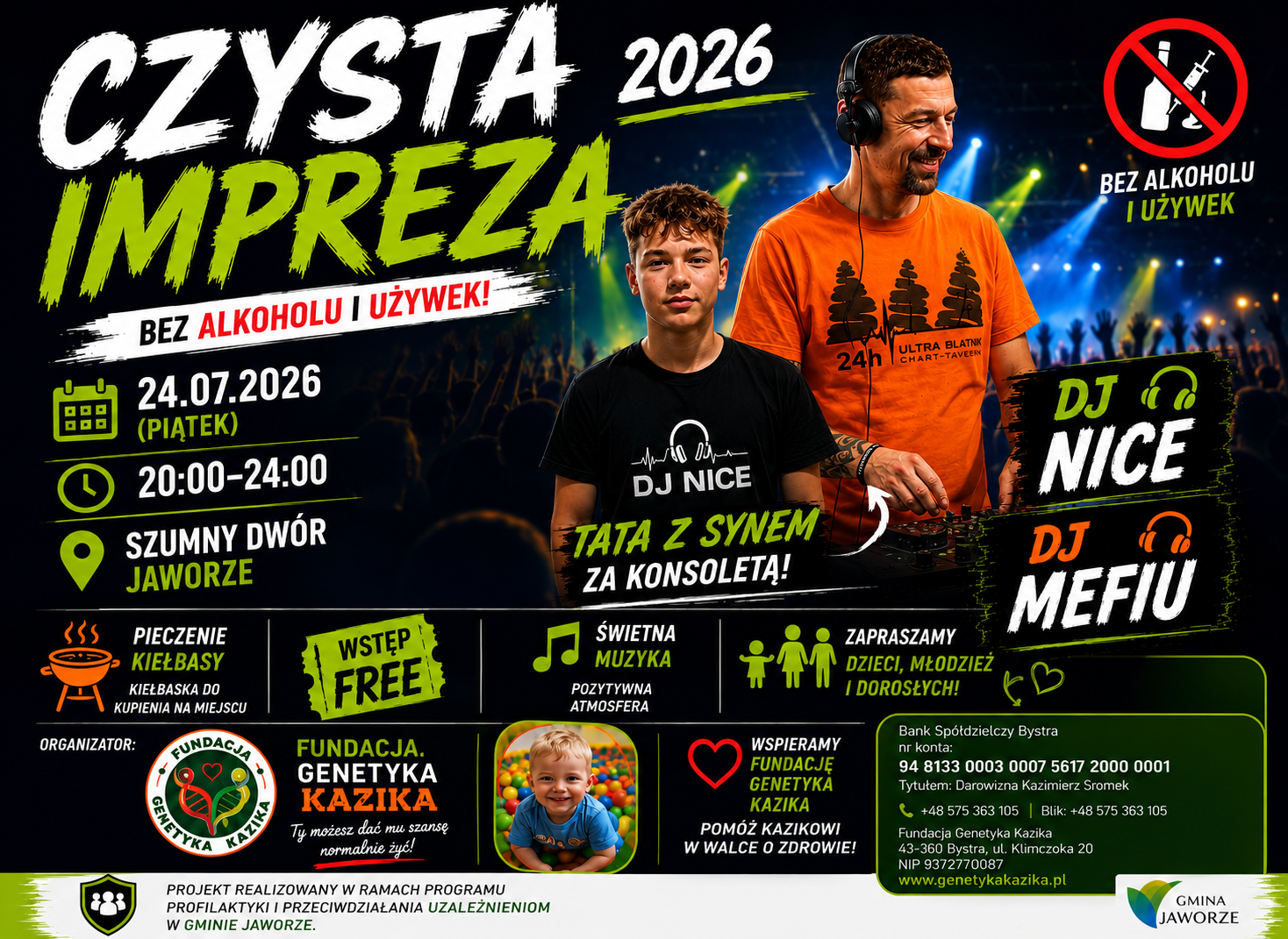 You are currently viewing Czysta Impreza 2026 w Jaworzu – muzyka, dobra atmosfera i pomoc dla Kazika